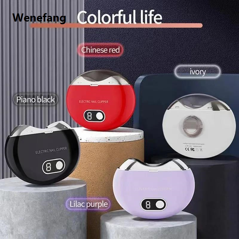 Wenefang Electric Nail Clippers Rechargeable Mini Household Nail Trimming Machine for Children Adults Portable Automatic Nail Trimmer