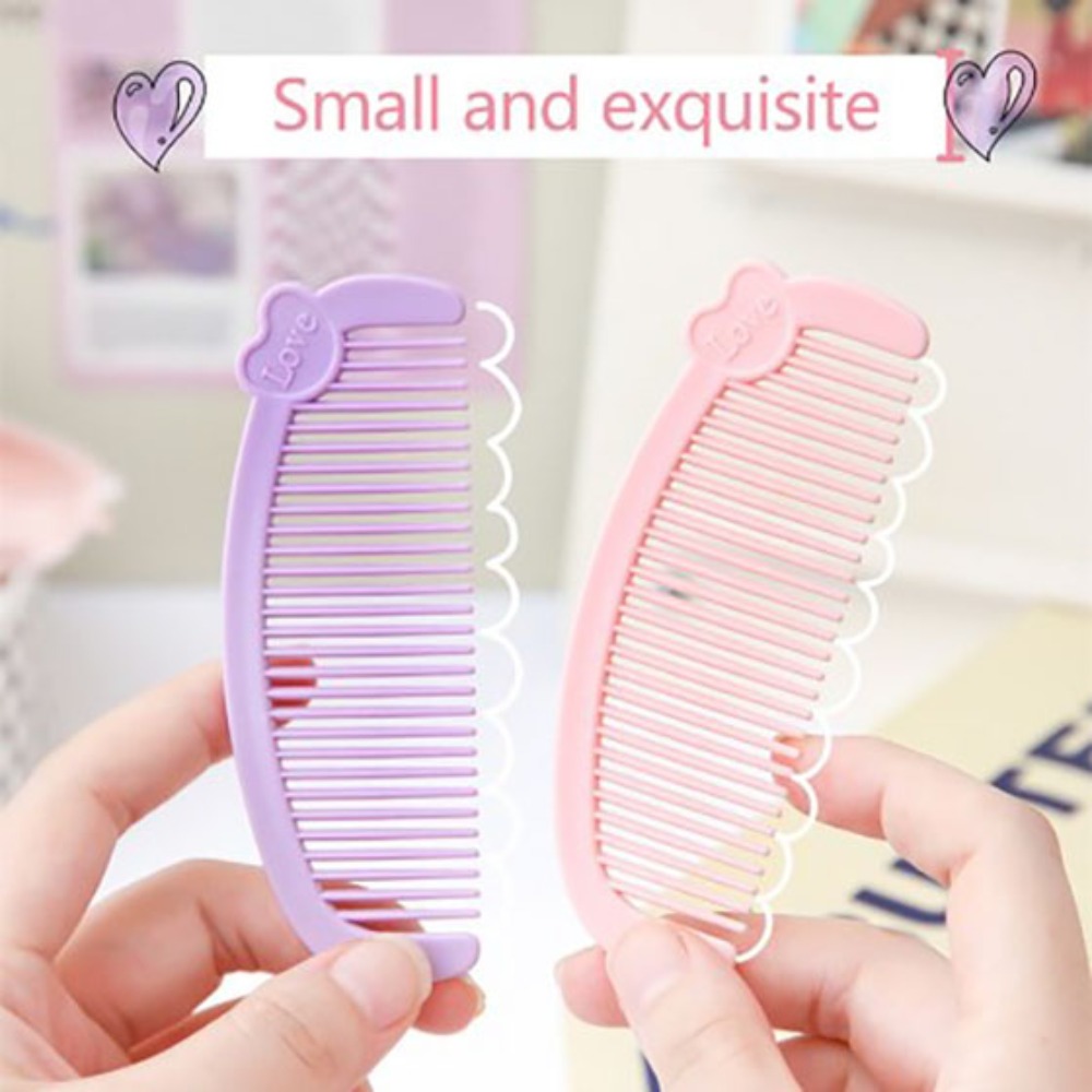 Durable Plastic Cartoon Mini Comb Mini Material Safety Cute Student Portable Hair Comb Wear Resistant Hair Comb