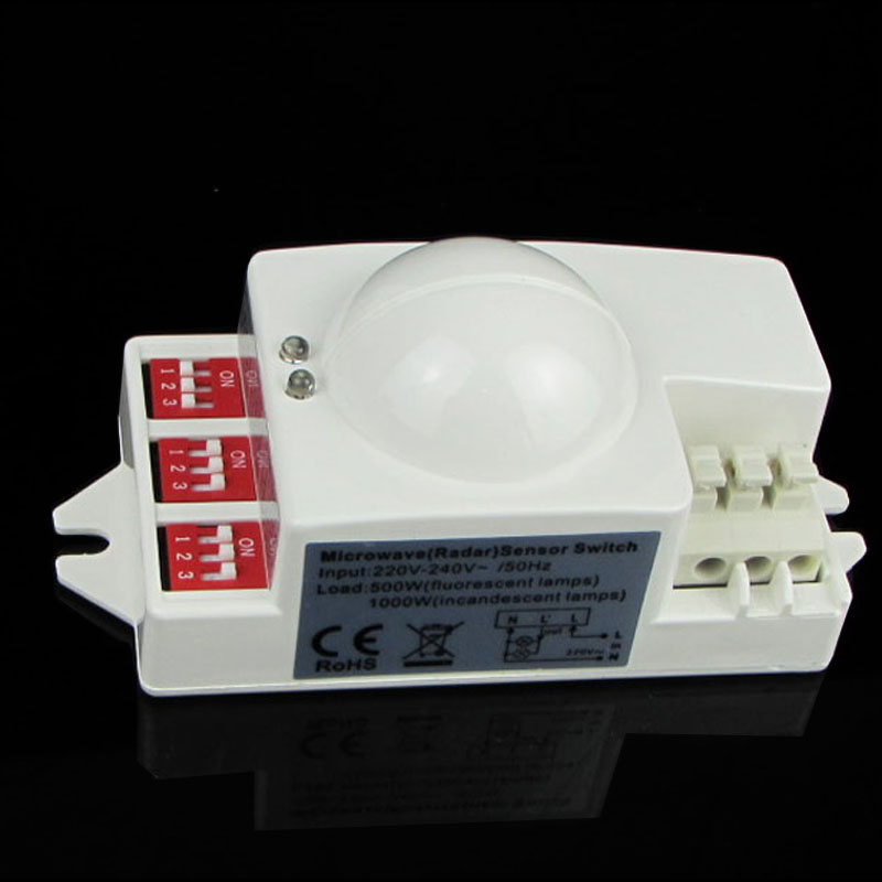 New AC220-240V LED Microwave Smart 360 Degree Radar motion sensor light Switch Ceiling Recessed Wall