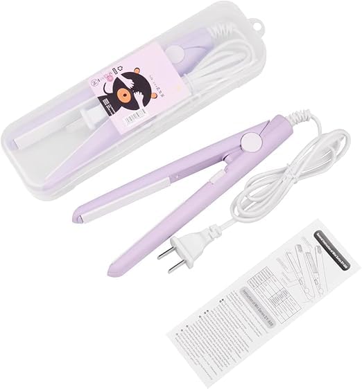 Mini Professional Hair Straighteners Flat Iron Specially Designed for Teen Portable Ceramic Flat Iron for Travel & Quick Styling | Compact, Lightweight & Fast Heating | Ideal for Short Hair & Bangs | Dual Voltage & Easy to Use" (Multicolor)