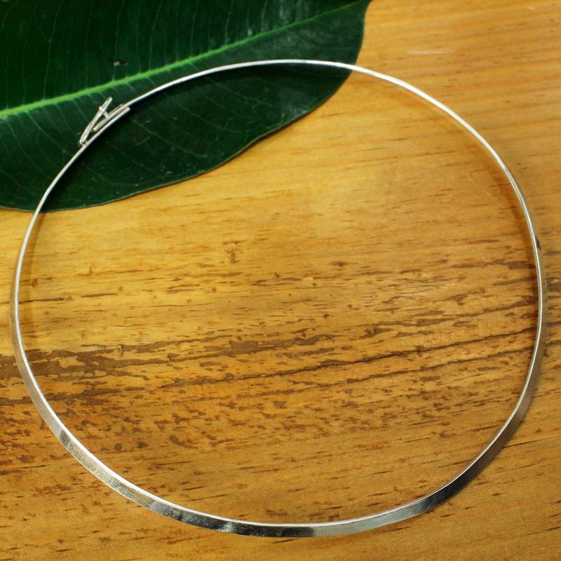 Pure Silver Circle Necklace For Women-15.5 G
