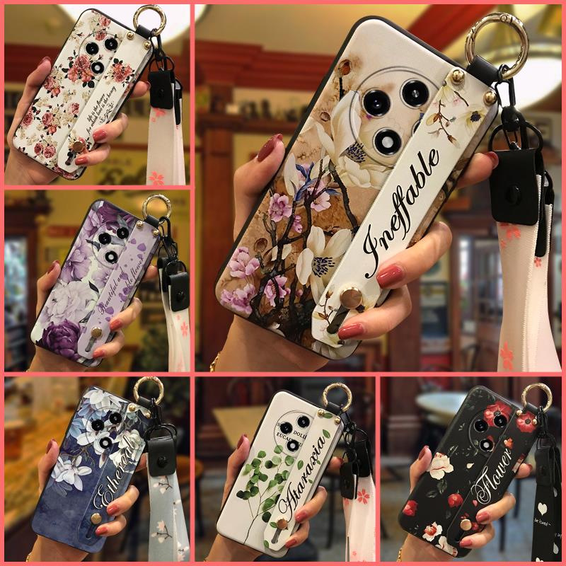 Shockproof ring Phone Case For OPPO A3 Pro 5G Fashion Design Wrist Strap Anti-knock protective Waterproof Wristband