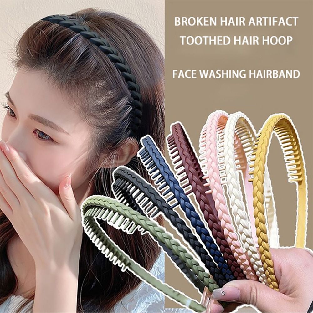 Hot Sale Unisex Hair Styling Tool Black Head Hoop Casual Headwear Wavy Headband Sports Metal Hairband