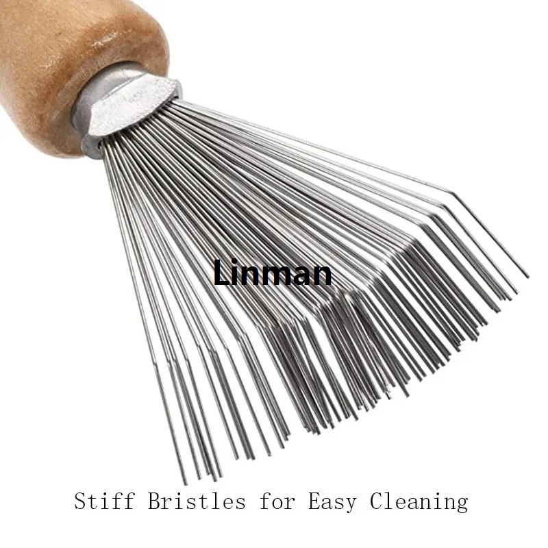 1PCS Wooden Comb Cleaner Delicate Cleaning Removable Hair Brush Comb Cleaner Tool Handle Embeded Tool Broken Hair Cleaner