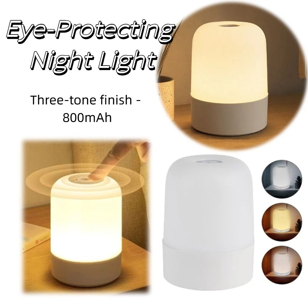 Decorative Creative 3 Color Touch Night Light Eye Protection Creative Bedroom Bedside Lamp Remote Control Adjustable Brightness Sleeping Lamp Baby Room