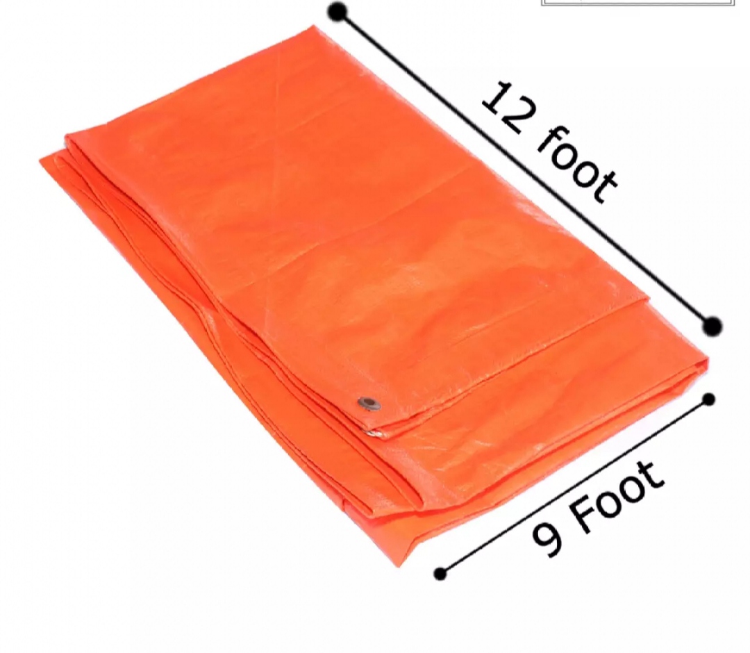 Tarpaulin Orange Blue Durable Tripal, Tent 9*12 Feet