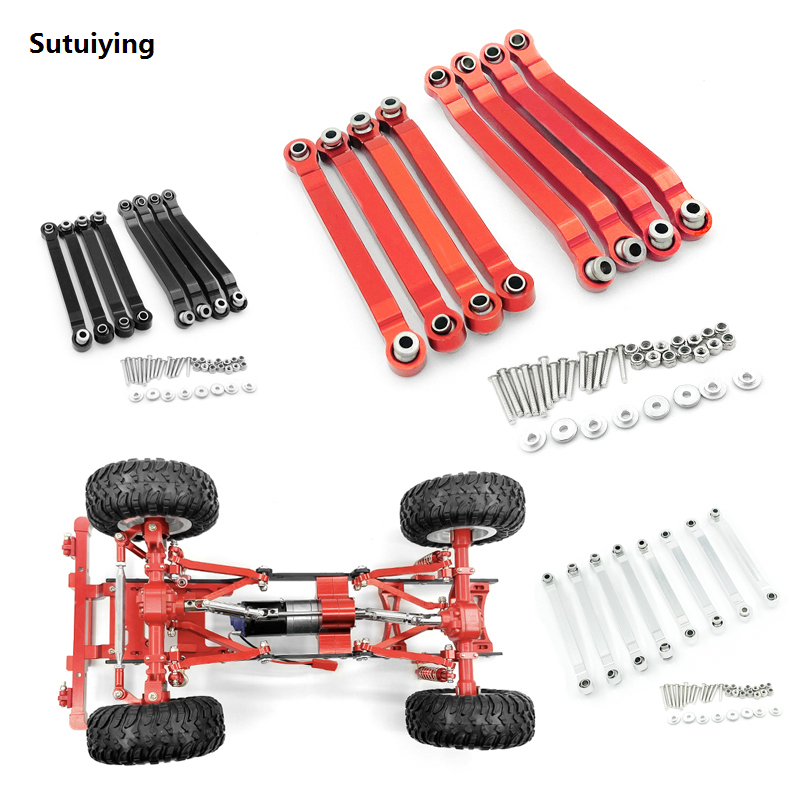 Sutuiying 8pcs Metal Chassis Pull Rods Fixed Link Suspension Tie Rod 2025 New For MN D90 D91 D96 D99 D99S MN90 1/12 RC Car Upgrade Parts