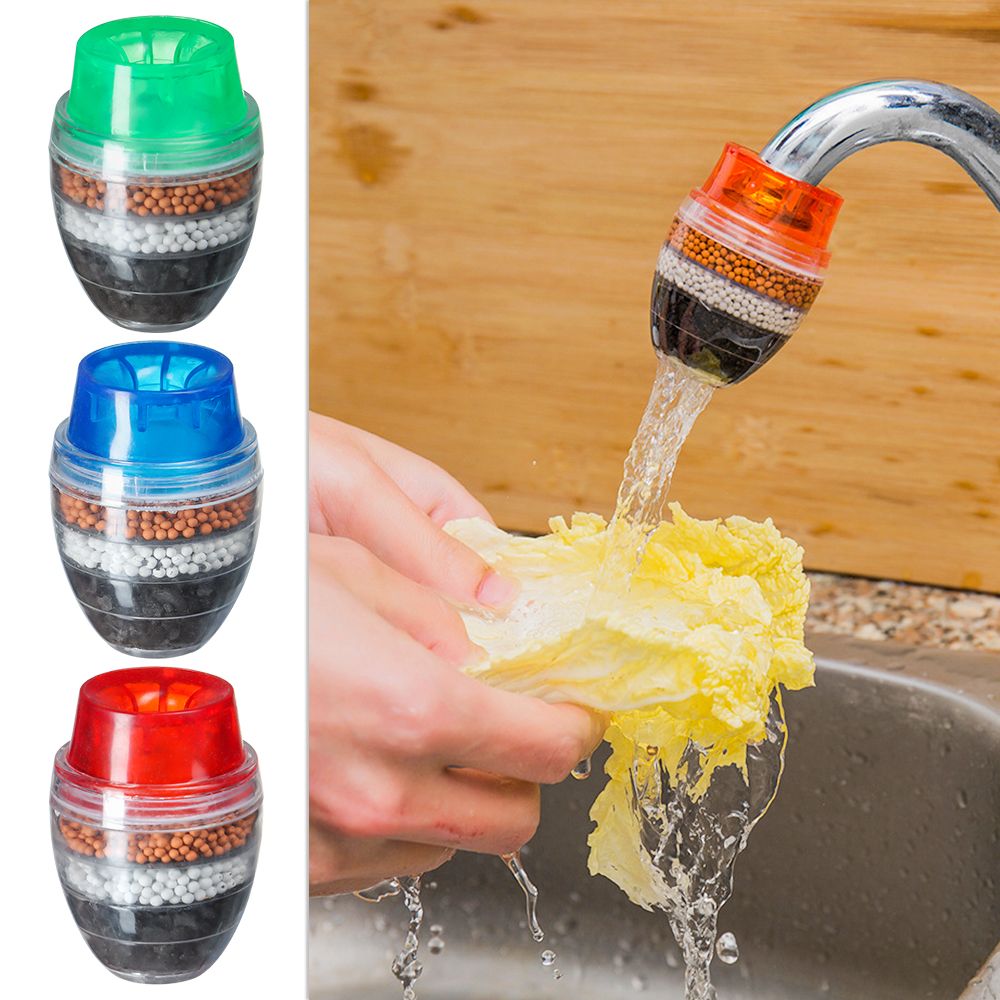 Universal Household Plastic Filter Purifier Water Faucet Carbon Filter Clean Tap