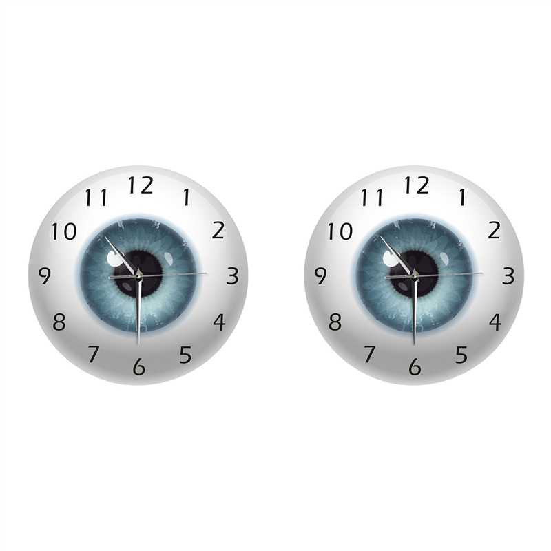 FORIDE 2X the Eye Eyeball with Beauty Contact Pupil Core Sight View Ophthalmology Mute Wall Clock Optical Store Wall Watch