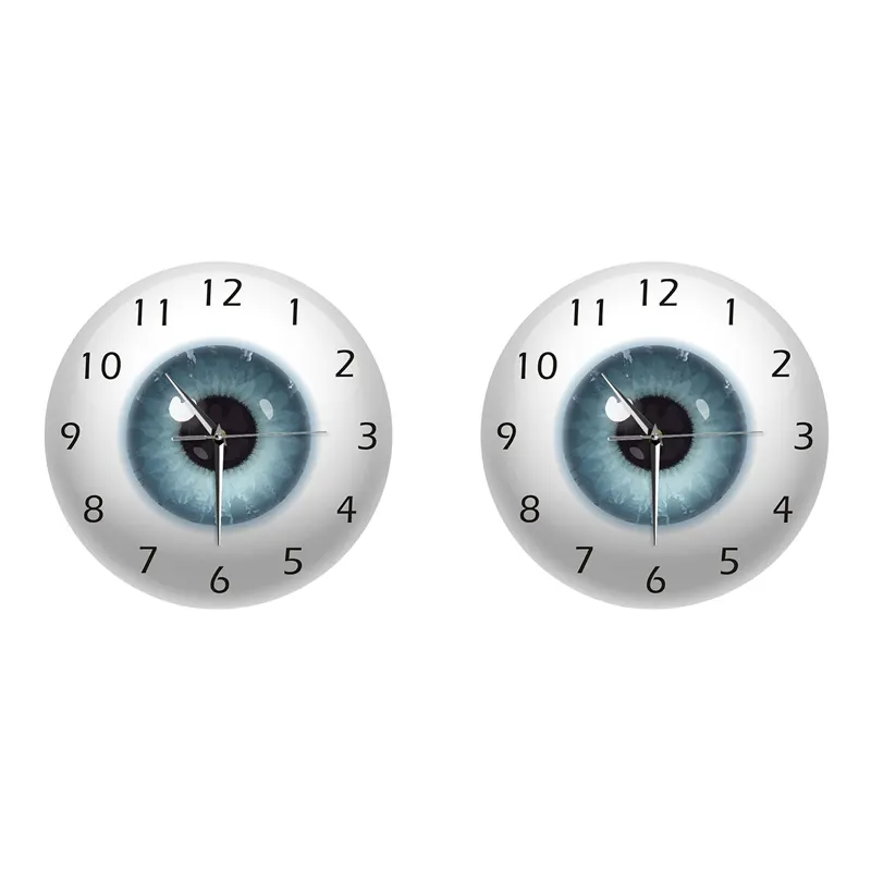 FORIDE 2X the Eye Eyeball with Beauty Contact Pupil Core Sight View Ophthalmology Mute Wall Clock Optical Store Wall Watch