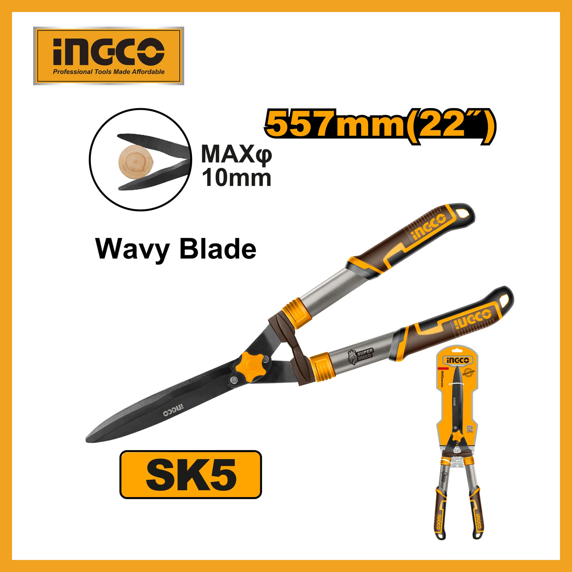 Ingco New 22" Hedge Shear HHS6301