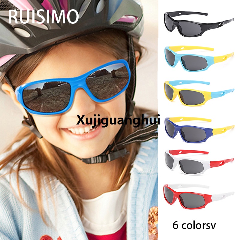 Xujiguanghui New Kids Sports Sun Glasses Cycling Sunglasses TR90 Outdoor Goggle UV Protection Eyewear Balance Car Driveing Children Glasses