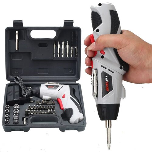 4.8V Electric Screwdriver Cordless Drill With 45 Bits Mini Wireless Power, LED Light Dremel Multi-function House Power Tools