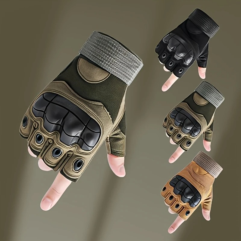 Black Tactical Extreme Performance Half Finger Gloves