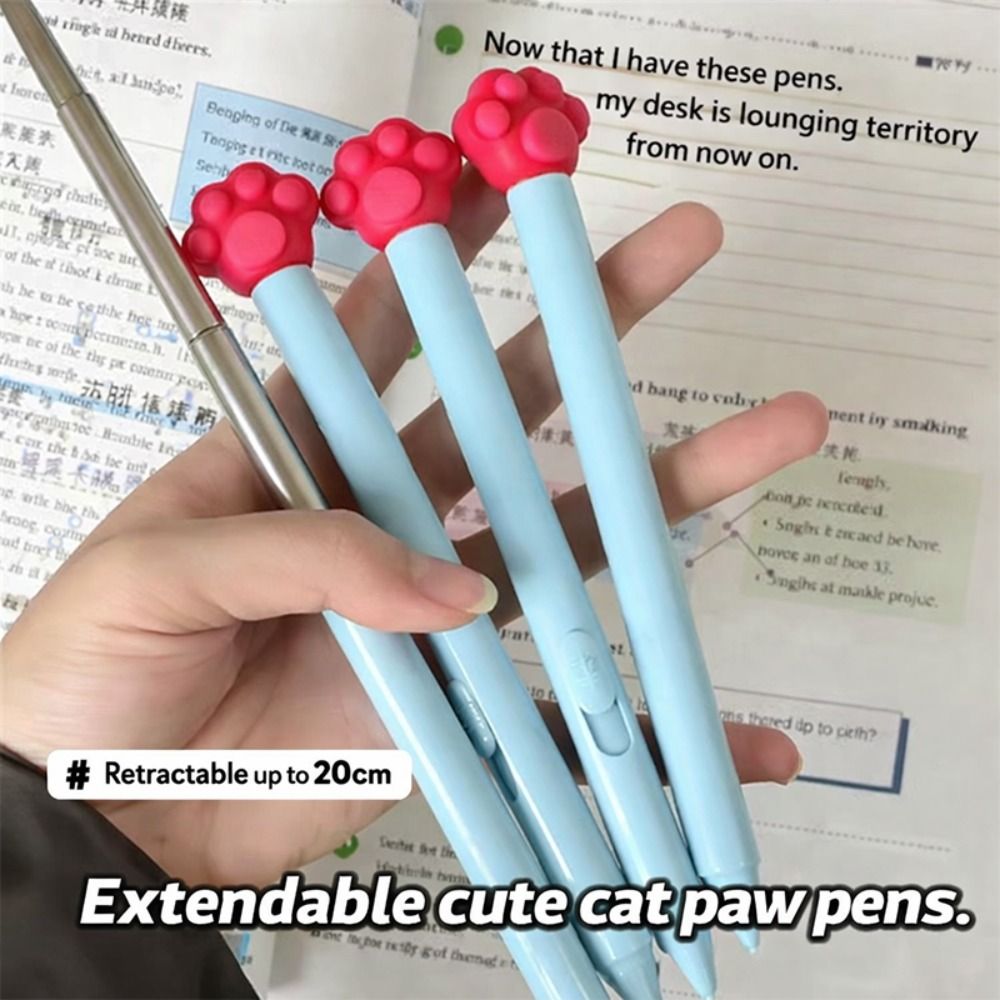 High Quality Cat Claw Design Retractable Pen Smooth Writing Funny Stationery Ballpoint Pen Writing Pen Back To School