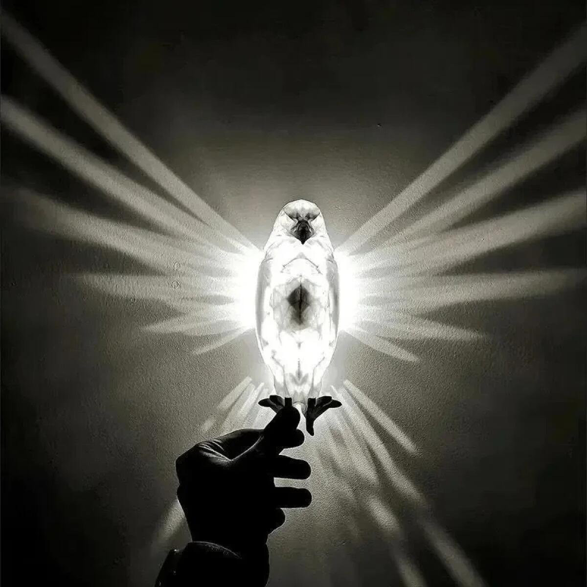 3D Bird Wall Lamp Body Animal Lighting Lustre Modern Creative Atmosphere Halloween Owl Eagle Shape Projector