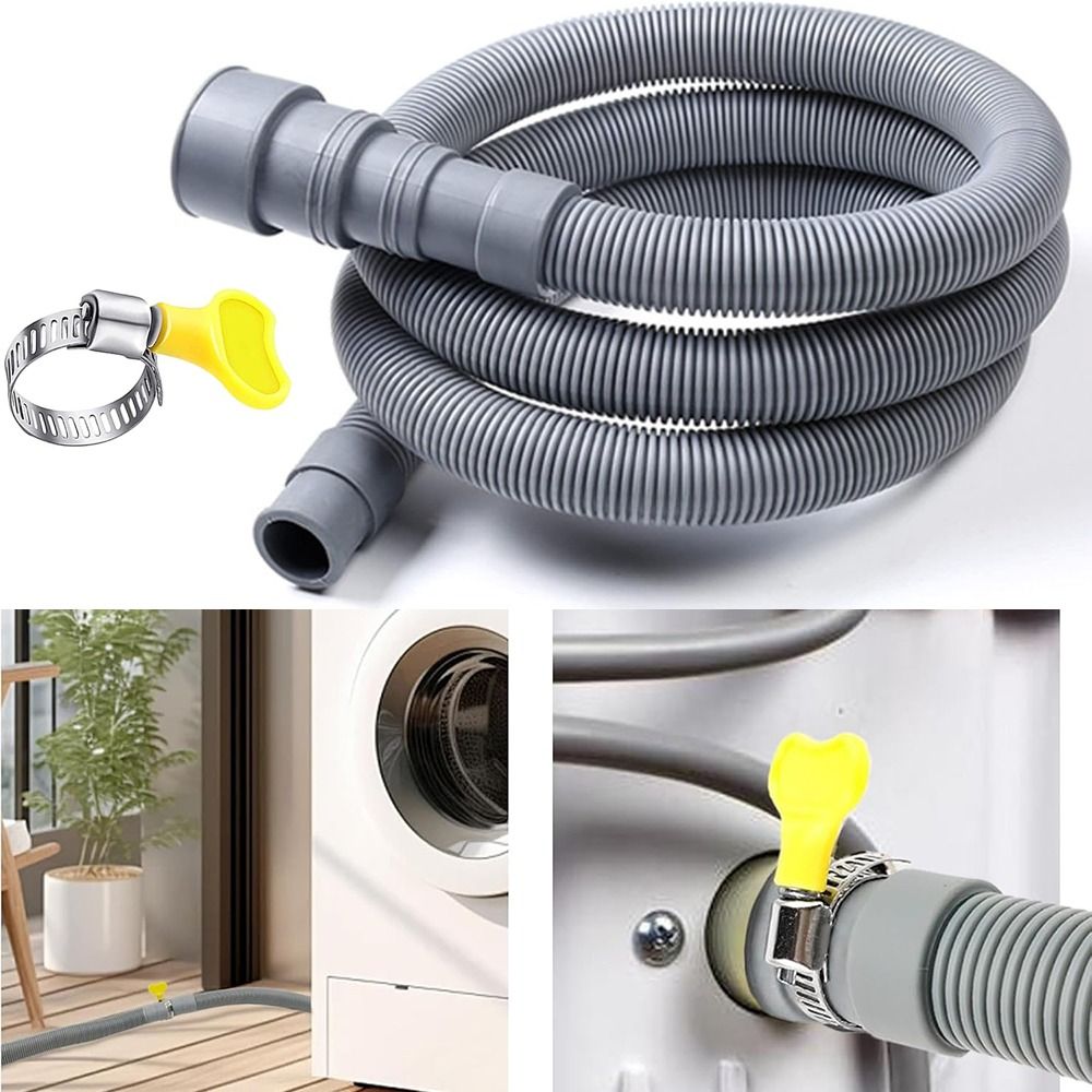 EVA Washing Machine Drain Hose Corrugated Tube Flexible Washer Discharge Tube 1m 3m 5m Faucet Accessories Laundry Room