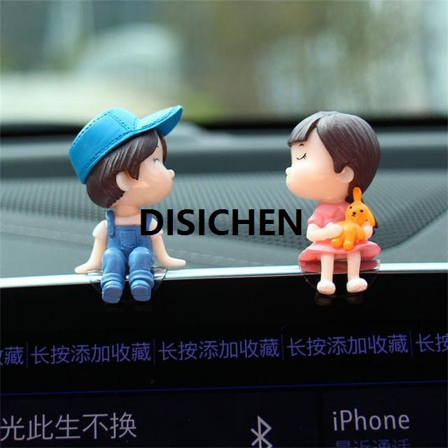 DISICHEN 【Shop the Latest Trends】Couples Micro Landscape Ornament Cartoon Couples Action Cute For Girls S Couples Action Figure Car Decoration Ornament New style