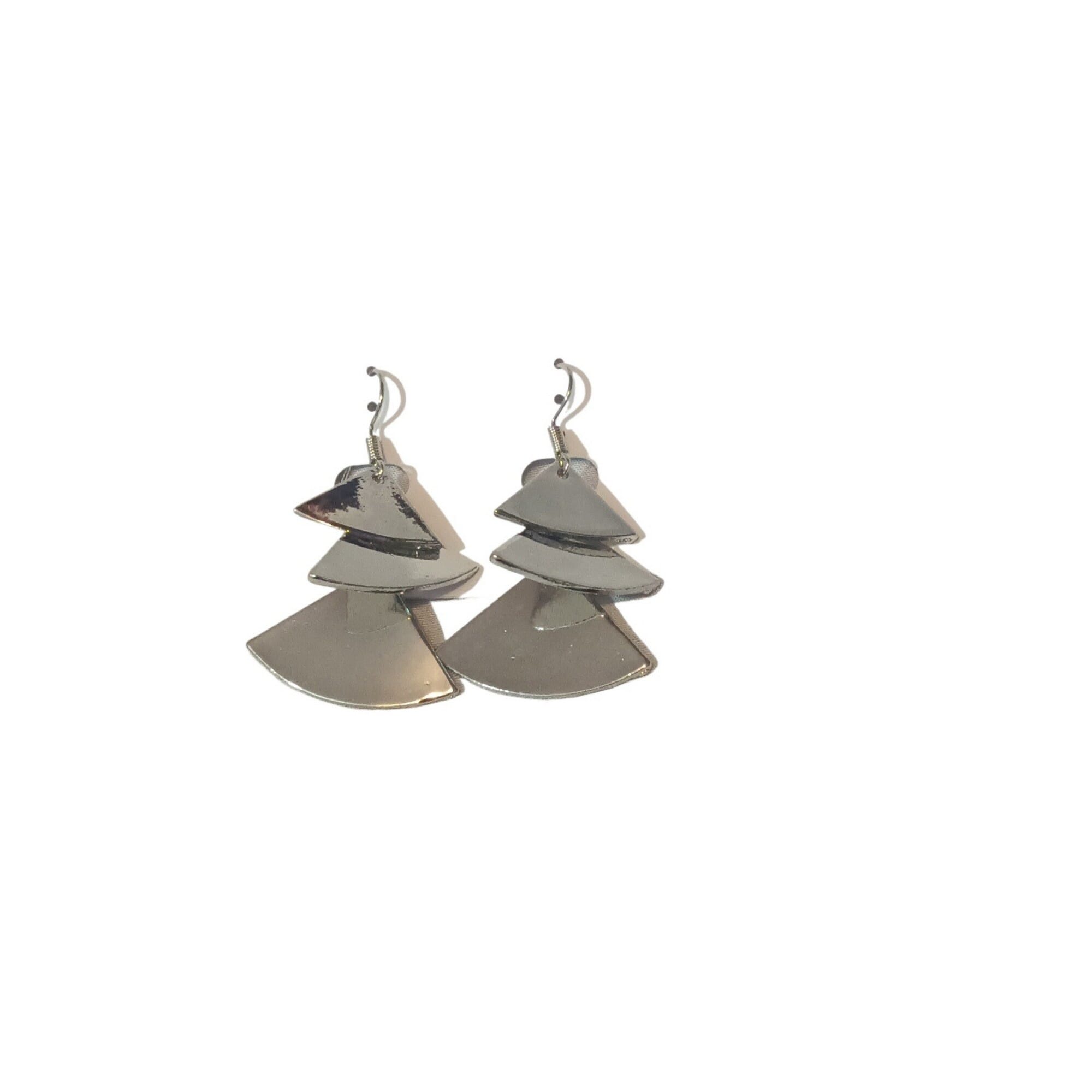 Silver Plated Tassel Ball Drop Dangling Hoop Earrings For Women