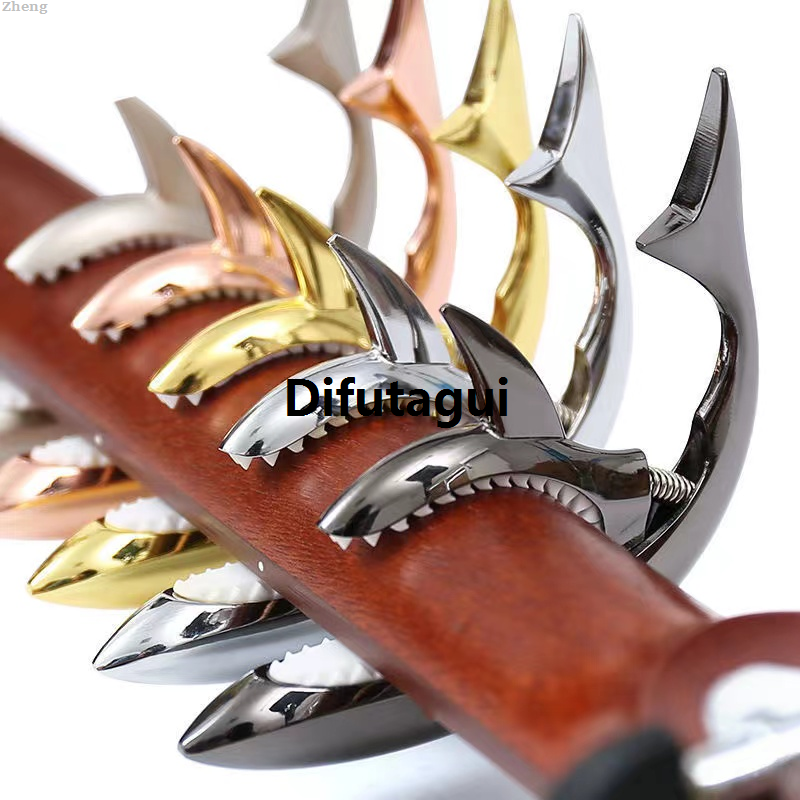 Difutagui Zheng Accessories Guitar Bridge Fast Electric Guitar Shark Metal Guitar Portable New Capo Classic Capo High Quality Zinc Alloy Replacement Clip Bass