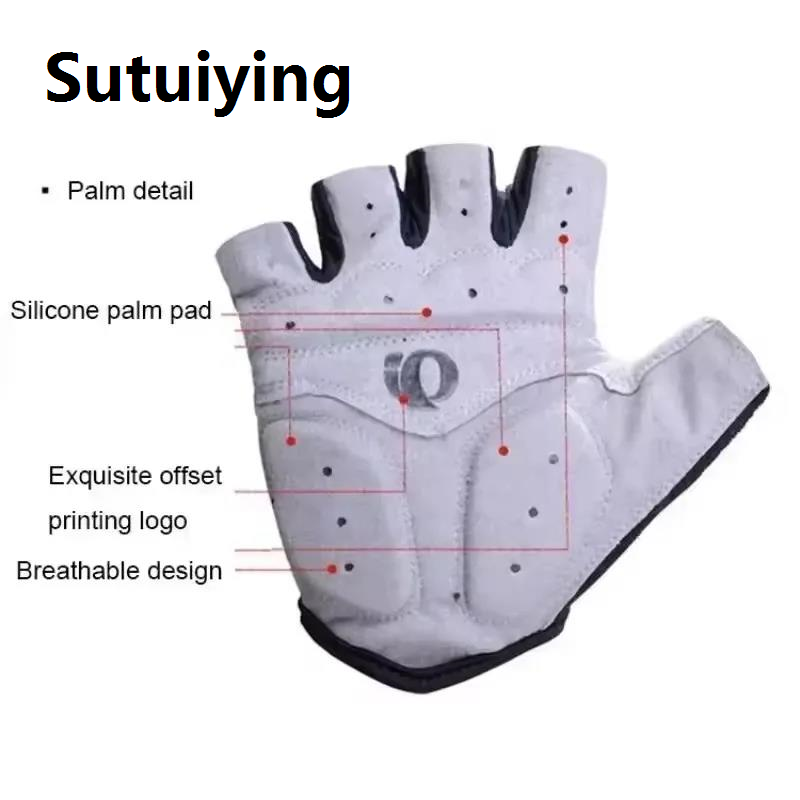 1Pair Gel Half Finger MTB Road Bike Anti-Slip Anti-Sweat Shockproof Cycling Bicycle Gloves for Left-Right Hand