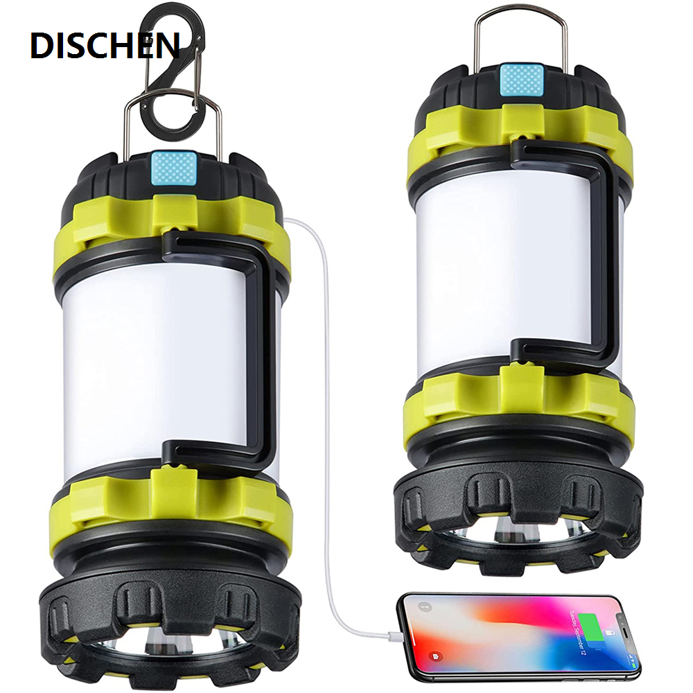 DISCHEN Sales promotion New LED Camping Lantern Rechargeable Lantern 3000mAh Power Bank Waterproof Camping Flashlight for Hiking Emergency Home Outdoor