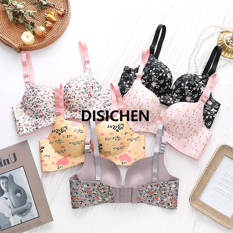 DISICHEN Kids Girls Print Training Bras Wireless Cotton Underwear For Teenage Girls Young Student Training Bras Solid Age For 12-18Years Luxury