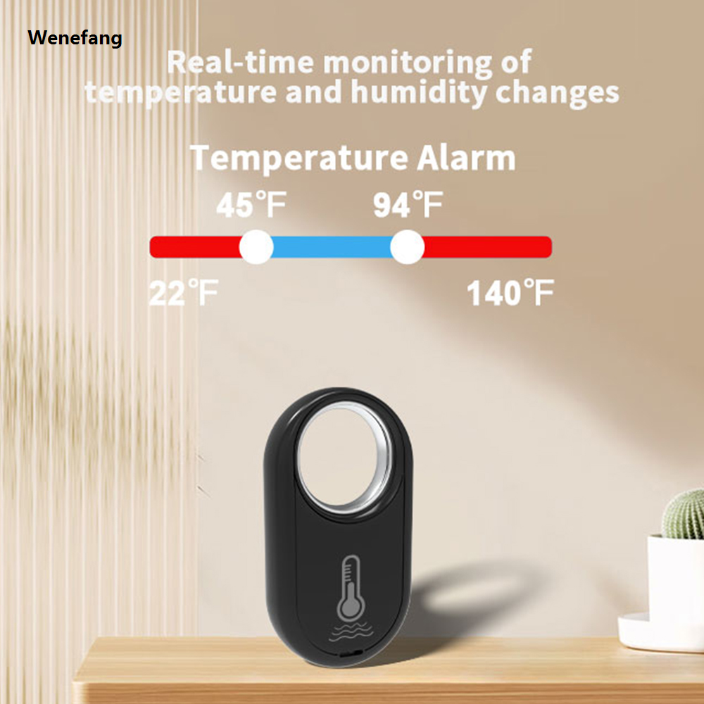 Wenefang Tuya Smart Zigbee Hanging Temperature Humidity Sensor Removeable Profesional Smart Life Thermometer Detector Alexa Google Home Voice Control