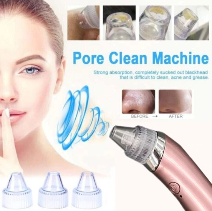 New Curve Multi Heads ^6 In 1 Usb Rechargeable Blackhead Remover Acne Pore Cleaner Vacuum