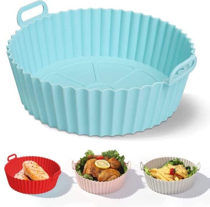 Reusable Silicone Round Air Fryer Oven Baking Tray