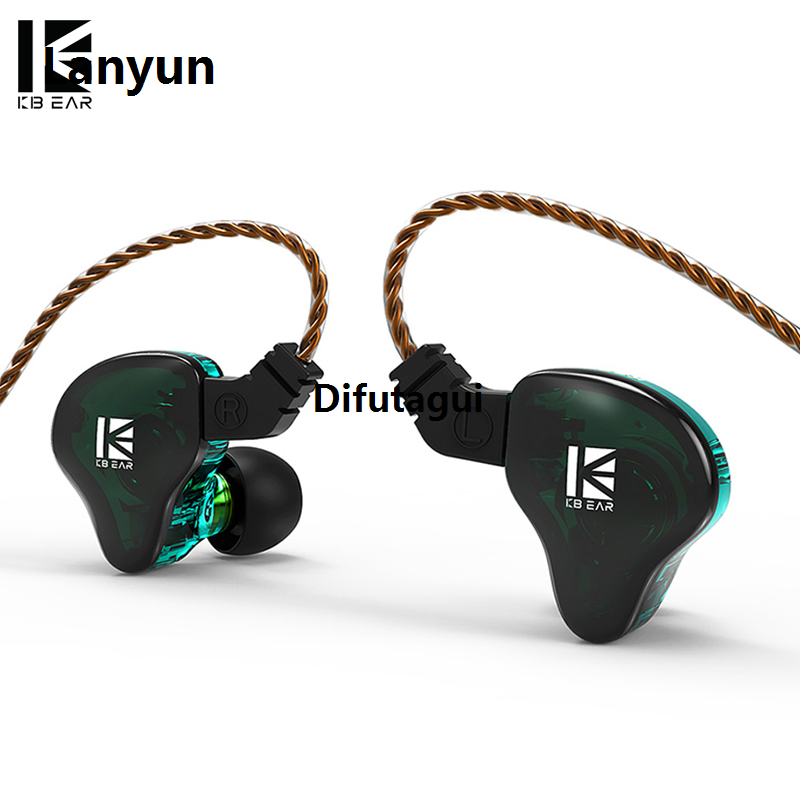 Lanyun KBEAR KS1 KS2 Wired Earphone Dual Magnetic Circuit Dynamic Gaming Hot Selling Headphones In Ear Monitor Music Earbuds Headset kbear TFZ IEMs