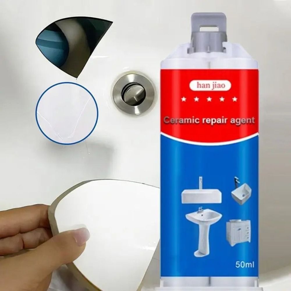50ml New Epoxy resin Household Tile Repair Agent Heat Resistant High Temperature Resistance Bathtub Crack Repair Paste Quick Drying and Waterproof Ceramic Glaze Defect Repair Sink Fix Glue