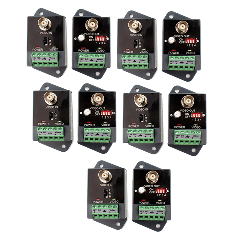 5X Single-Channel Active Video Balun for CCTV HD-TVI CVI AHD Active HD Video Transceiver