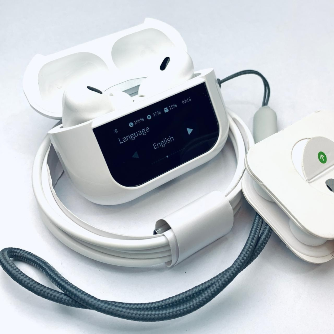 Airpods Pro 2 Active Noise Reduction Multifunctional Digital LCD Touch Powerful Sound Heavy Bass