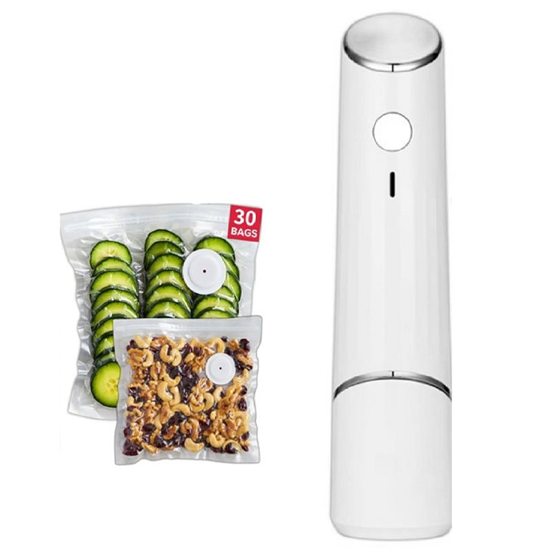 Compact Vacuum Sealer for Food with 30 Reusable Bags Powerful Handheld Vacuum Sealer Machine Portable Food Sealer