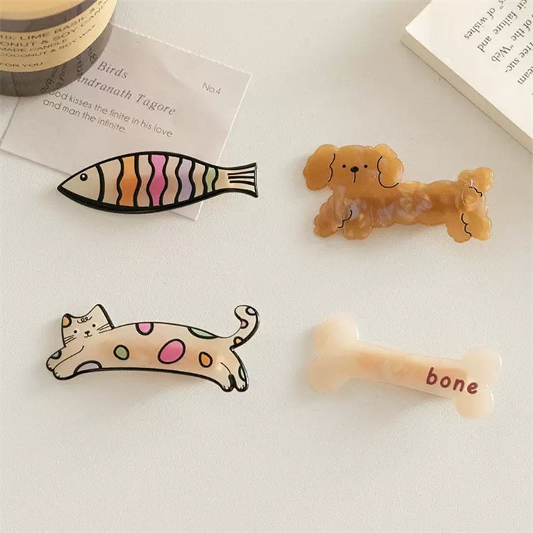 Korean version of funny kitten bangs hairpin side clip cute hairpin girl 2023 new back of head clip headdress