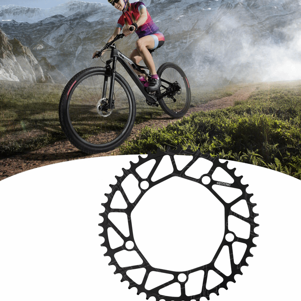Durable 48T Bicycle Chainring 130BCD Lightweight Bike Crank Chainring High Performance Bike Sprocket Bicycle Accessories