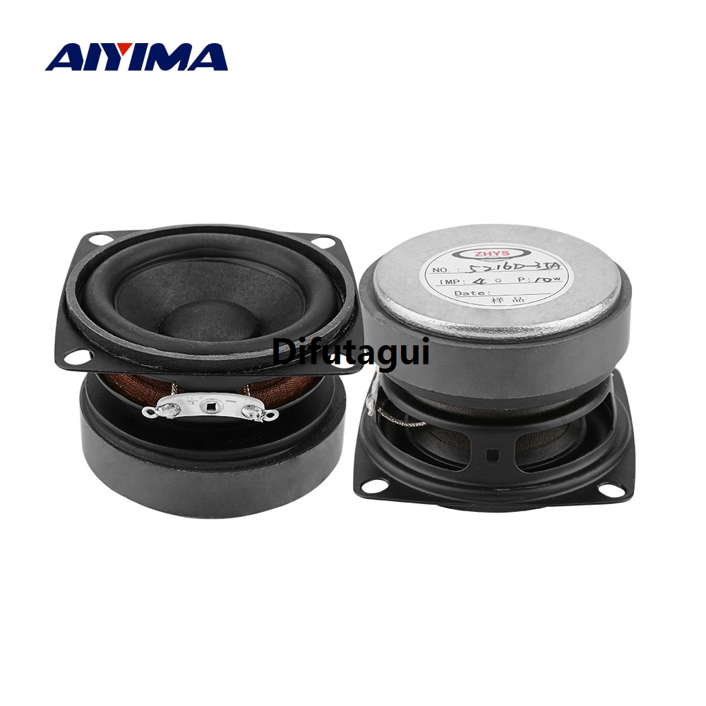 Wenefang AIYIMA 2Pcs Portable Audio Speaker 4 Ohm 15 W Full Range Luxury Loudspeaker DIY Sound Mini BT Speaker For Home Theater