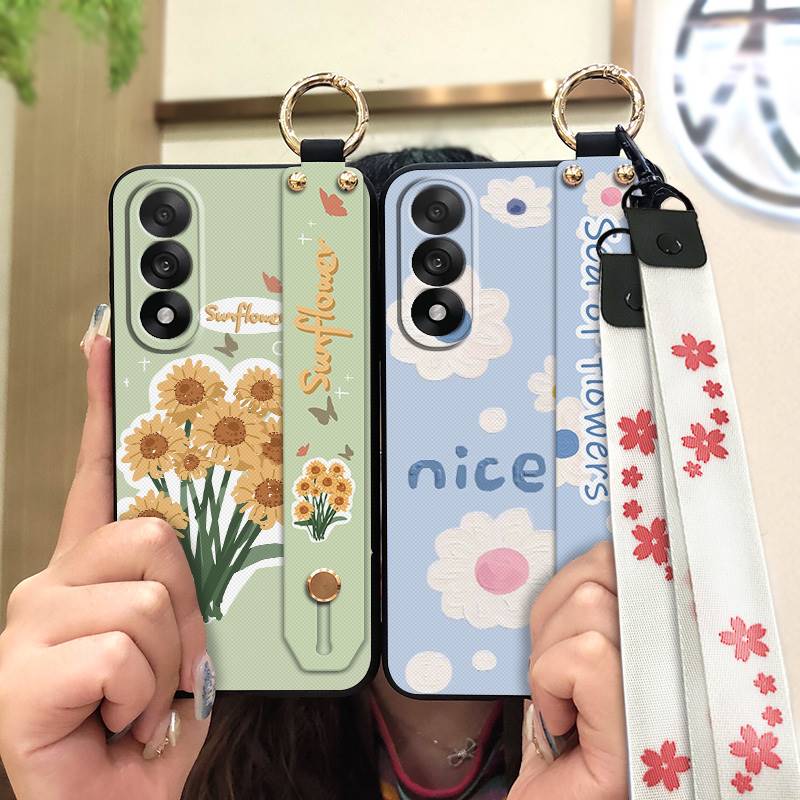 Wristband Soft case Phone Case For OnePlus Ace5 Ultra/1+Ace5 Ultra Kickstand Dirt-resistant Oil Painting Shockproof Ring