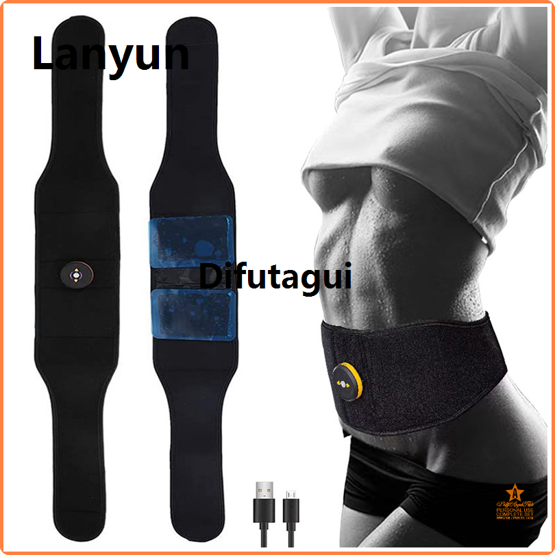 Difutagui [op006] Body Slimming Belt Electric Abdominal Trainer Muscle Stimulator Profesional Profesional Toner Weight Loss New Smart EMS Fitness Vibration Belt Unisex