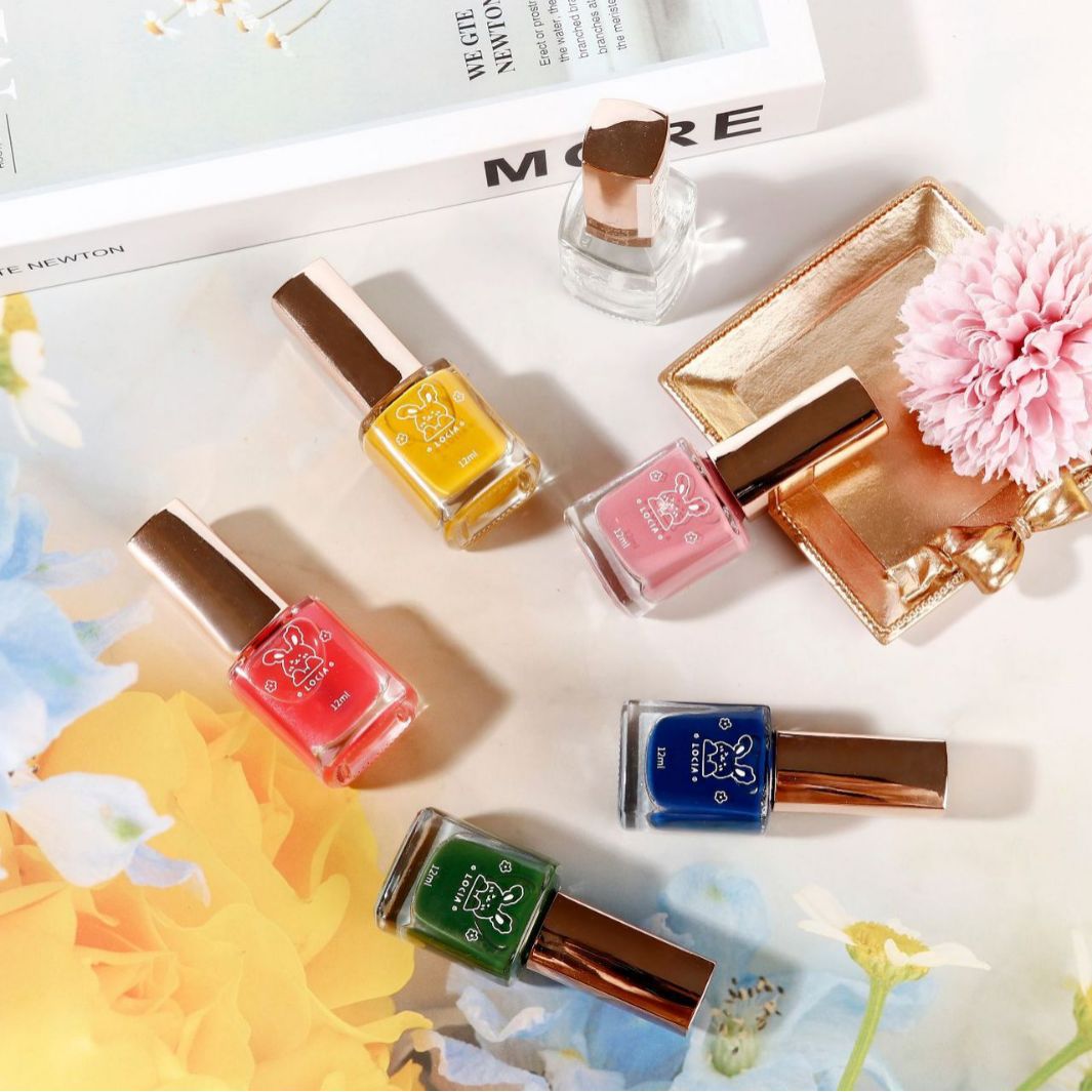 Cross Border BK Nail Polish Lucia Fashion Classic Nail Polish Square Bottle Non-Peelable Cherry Plum Red Nude 12ml