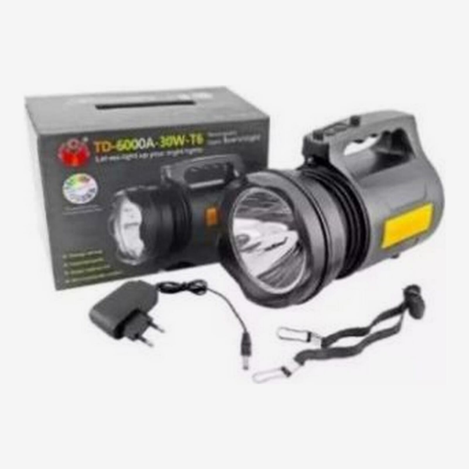 TD-6000A-30W-T6 Rechargeable Digital Emergency Light- Torch Light