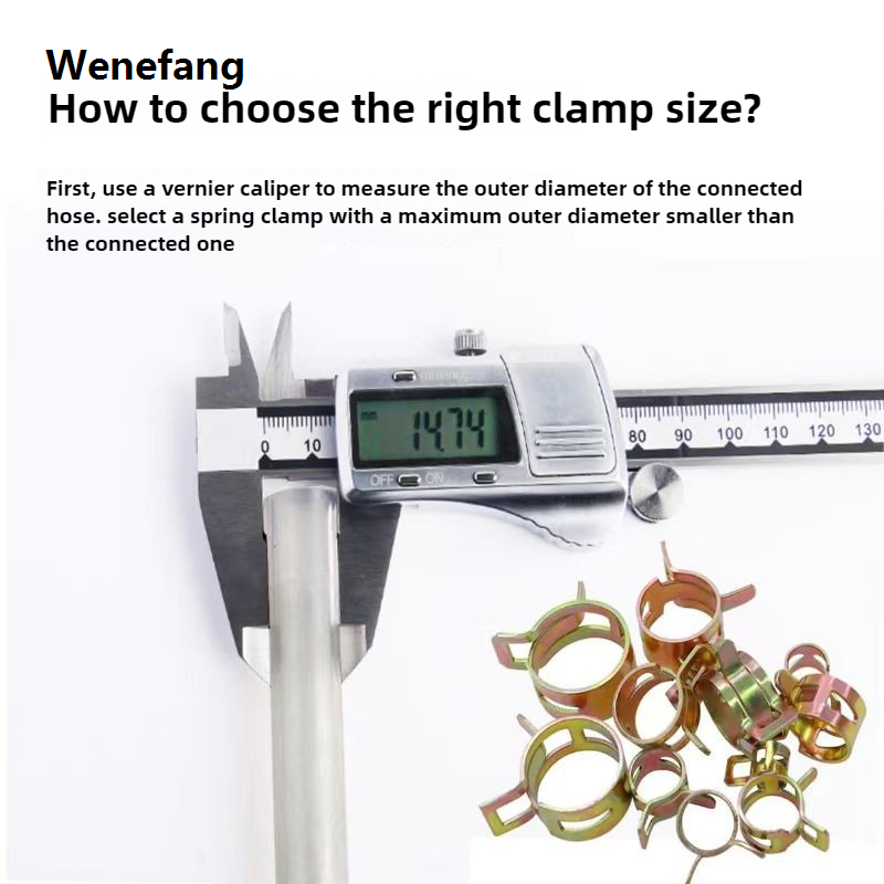 Wenefang 50 Pcs Fastener 5mm 6mm 7mm 8mm 9mm Spring Clip Fuel Water Line Fashion Hose Pipe Air Tube Clamps Fuel Water Tube Clamps Fastener
