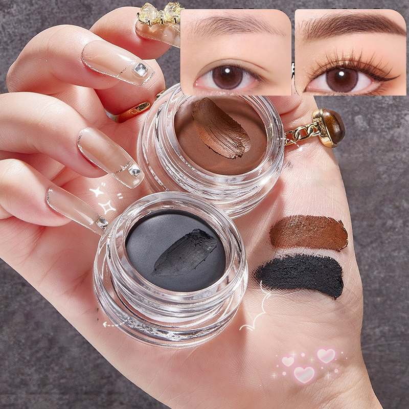 New models on sale Makeup Eyeliner Cream Black Natural Brown Eyeliner Waterproof Long-lasting Silky Creamy Quick-drying Eyeliner Soft Enlarge Eyes