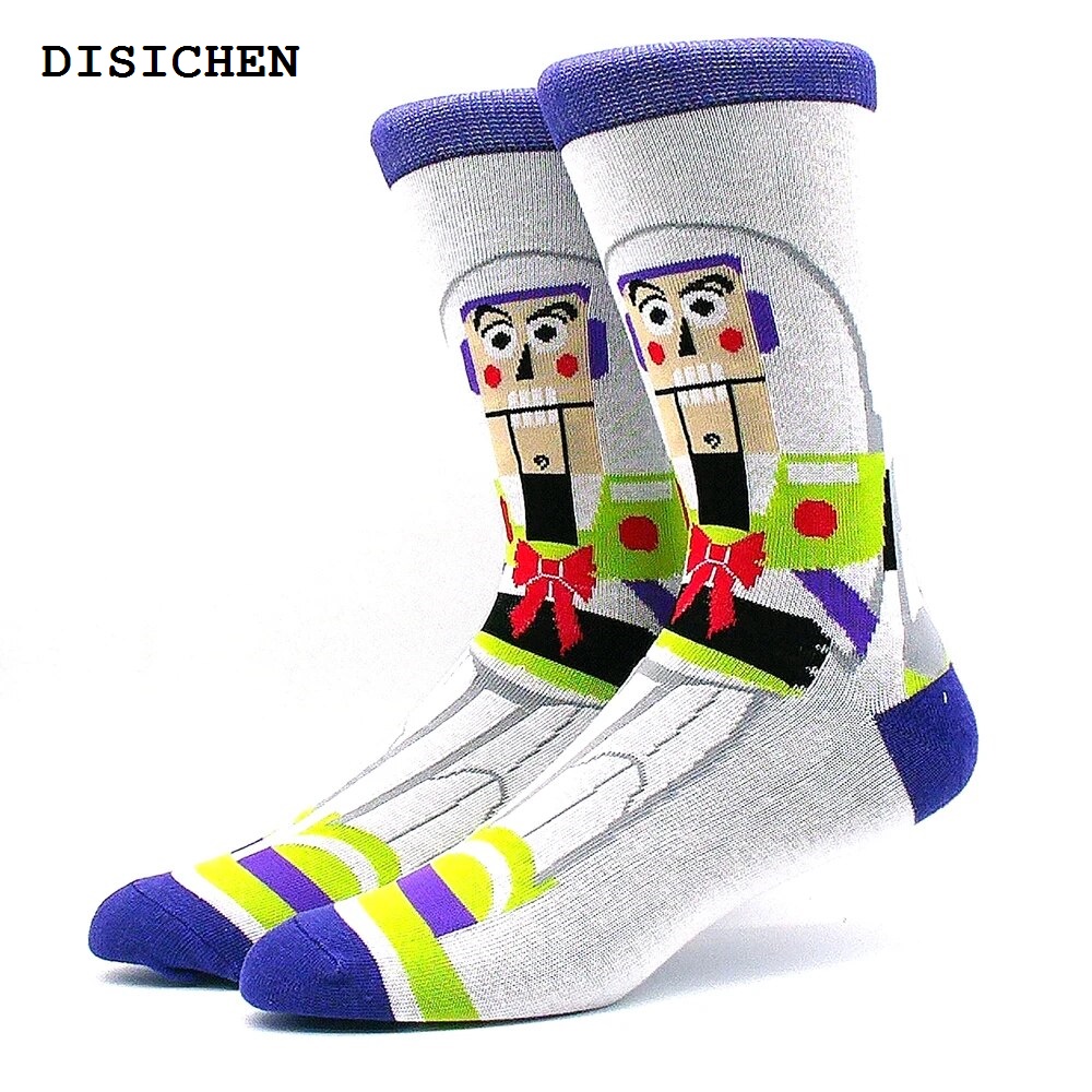 DISICHEN Luxury 2023 New Anime Men's Socks Creative Crew Cotton Animal Socks Cosplay Fun Cute Art Flexible Men's AB Socks Trend Uni