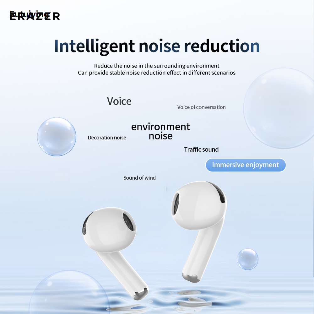 Sutuiying Lenovo ERAZER Wireless Earbuds 13mm Speaker Earphones Bluetooth 5.4 Luxury LED Colortouch Screen Headphones Language Switching Take Pic