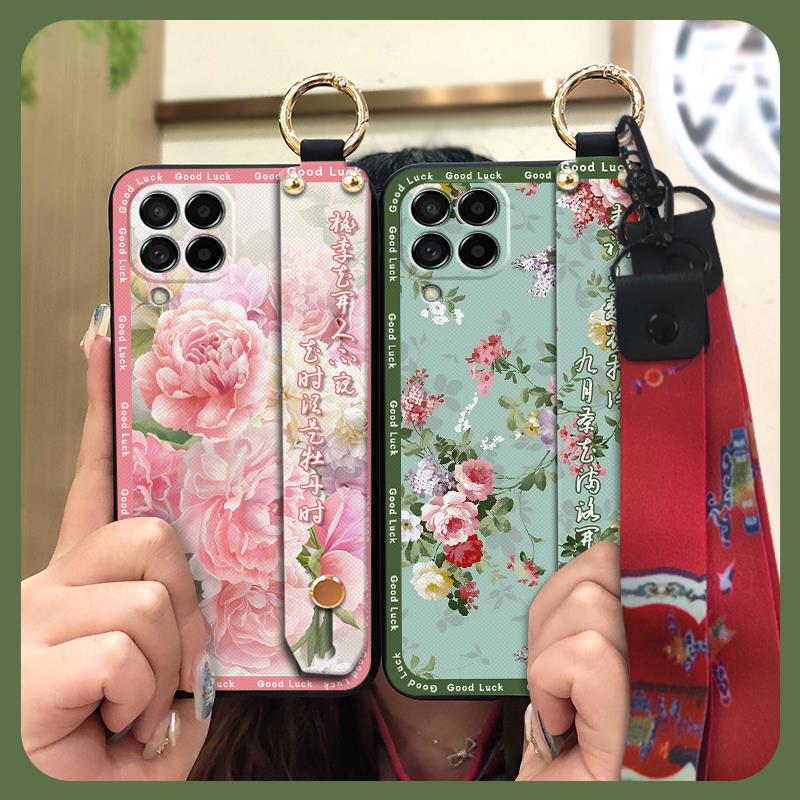 protective Wrist Strap Phone Case For Samsung Galaxy M53 5G/SM-M536B/Quantum3 Shockproof Waterproof Back Cover Anti-dust