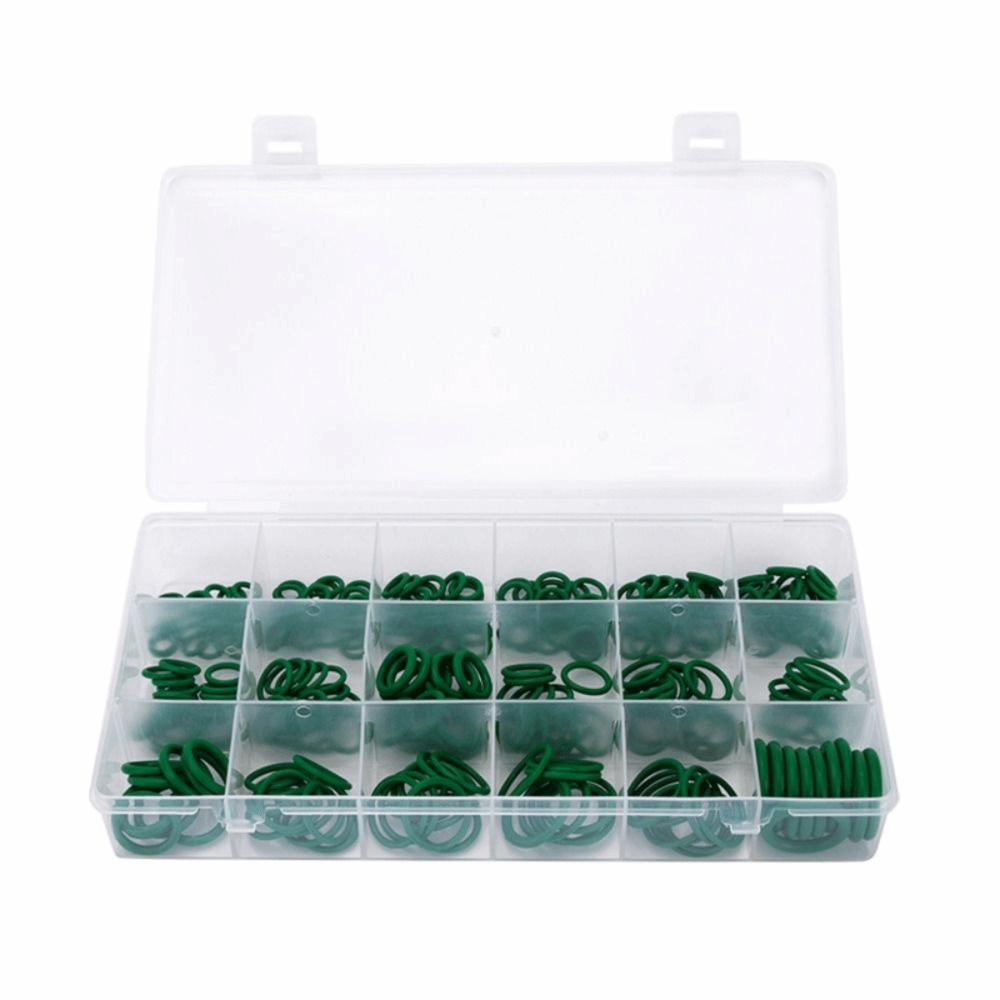 270Pcs New Rubber Rings Sealing Ring Kit Purple Green HNBR Material Car Auto Repair Tools Universal 18 Sizes Car Air Conditioning O Rings Auto Maintenance