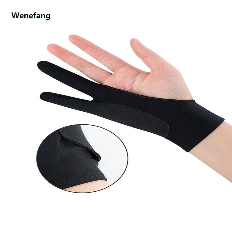 Wenefang Bview Art Single/Three Layers 2 Finger Anti-mistouch Painting Sketch Fashion Gloves Tablet Screen Touch Glove Artist Drawing Write Glove