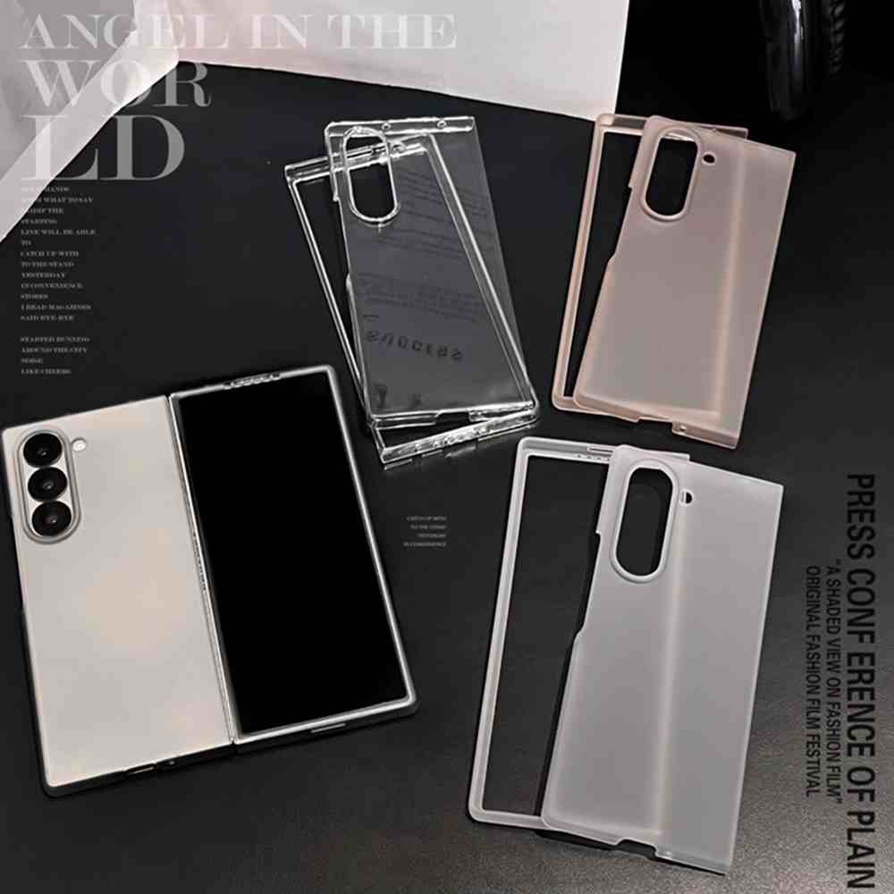 HODON Luxury Transparent Hard PC Case for Samsung Galaxy Z Fold 7 6 5 4 3 2 fold6 fold5 Cases Clear Acrylic Ultra Slim Shockproof Cover
